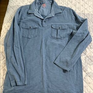 Northwest Territory Slate Blue Long Sleeve Polo Shirt